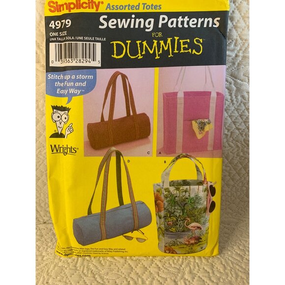 Simplicity Misses Handbag Totes Sewing Pattern 4979 - uncut - Picture 9 of 10